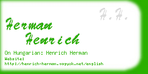 herman henrich business card